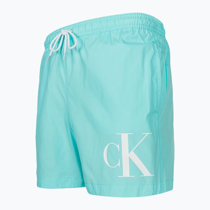 Pánské plavecké šortky  Calvin Klein Medium Drawstring soft turquoise 3