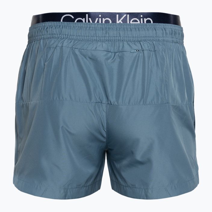 Pánské plavecké šortky  Calvin Klein Short Double Waistband muted cerulean 2