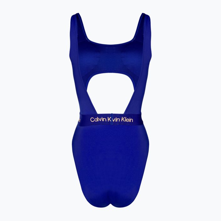 Dámské jednodílné plavky  Calvin Klein Cut Out One Piece-RP midnight lagoon 2