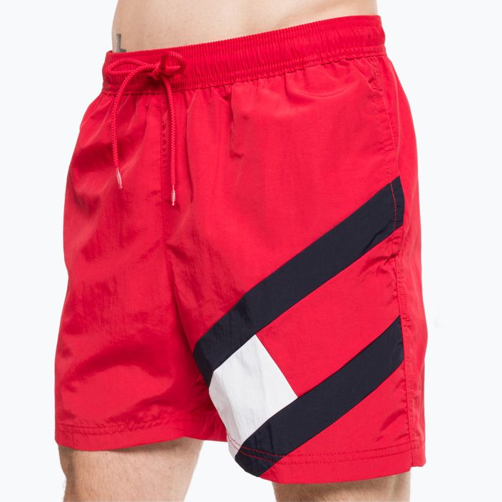 Pánské plavecké šortky Tommy Hilfiger Sf Medium Drawstring červené 7