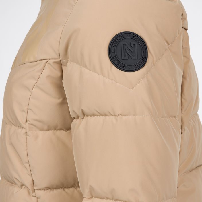 Dámská lyžařská bunda Nikkie s logem dark hummus 9
