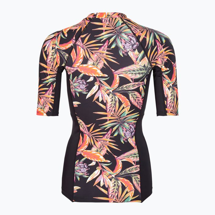 Dámské plavecké tričko O'Neill Anglet Skin SS black tropical flower 2