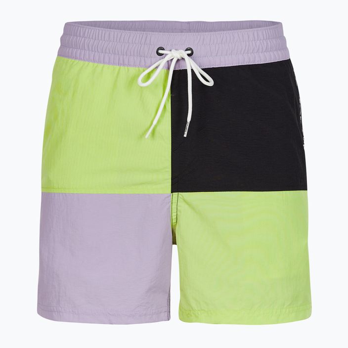 Pánské plavecké šortky O'Neill Wilder Colorblock 16'' sunny lime color block