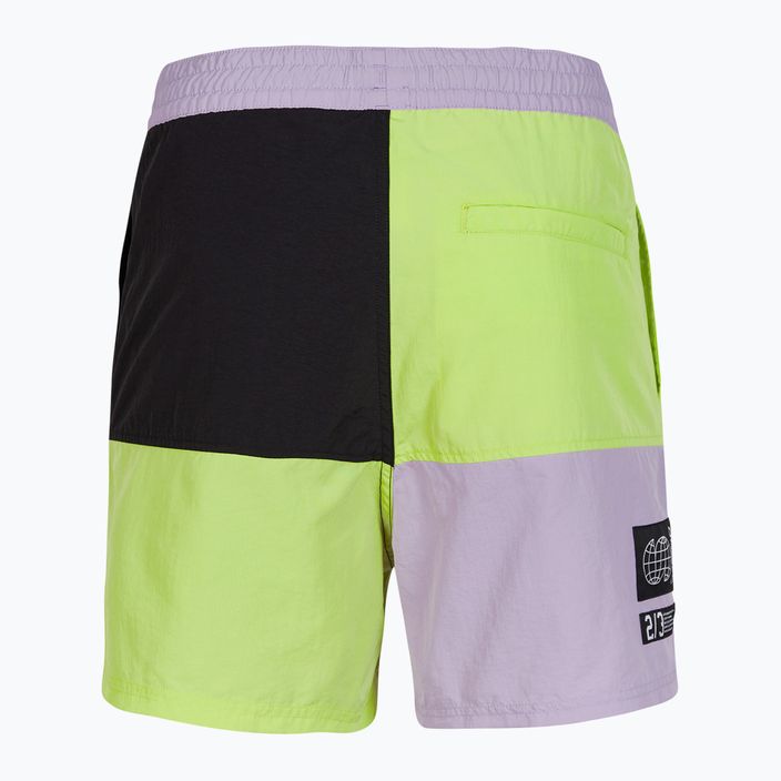 Pánské plavecké šortky O'Neill Wilder Colorblock 16'' sunny lime color block 2