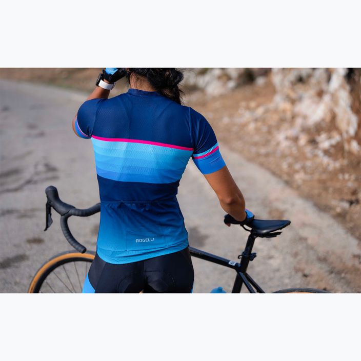 Dámský cyklistický dres    Rogelli Impress II blue/pink/black 9