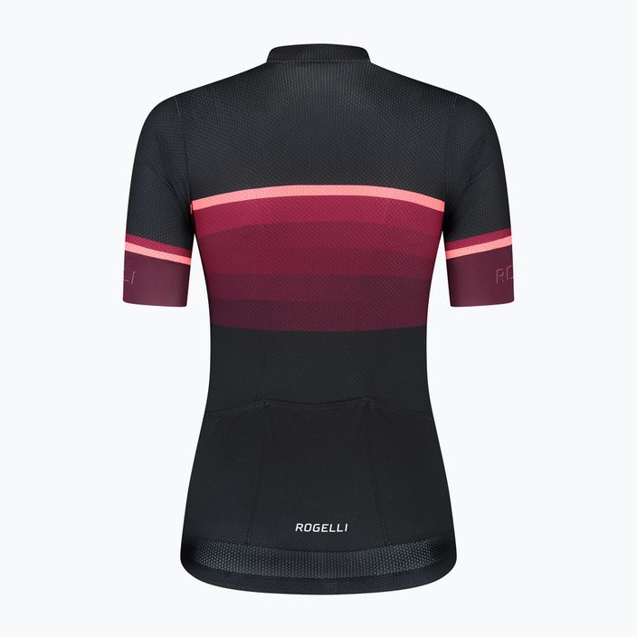 Dámský cyklistický dres    Rogelli Impress II burgundy/coral/black 4