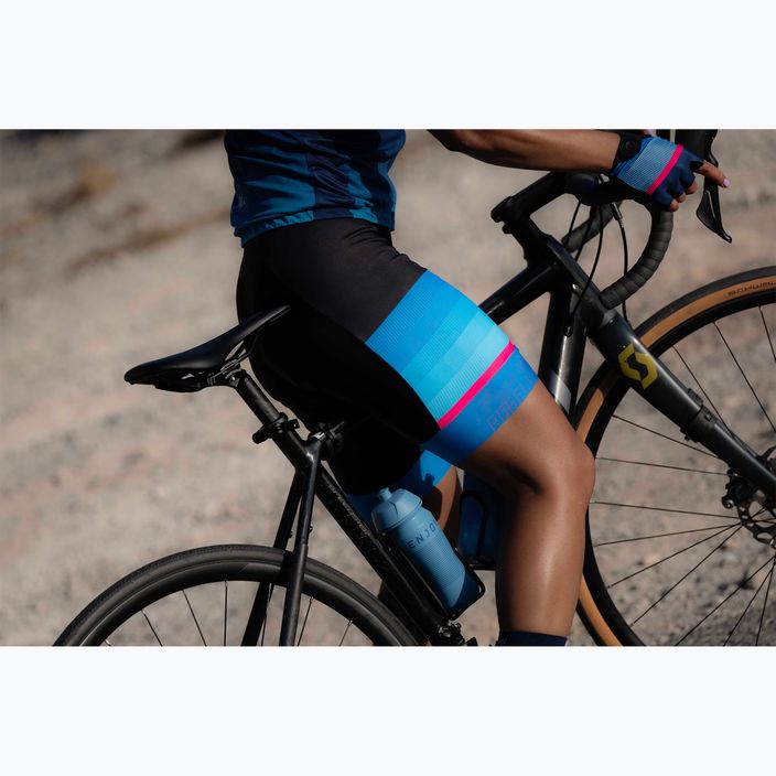 Dámské cyklistické kraťasy  Rogelli Impress II Bib Short blue/pink/black 5