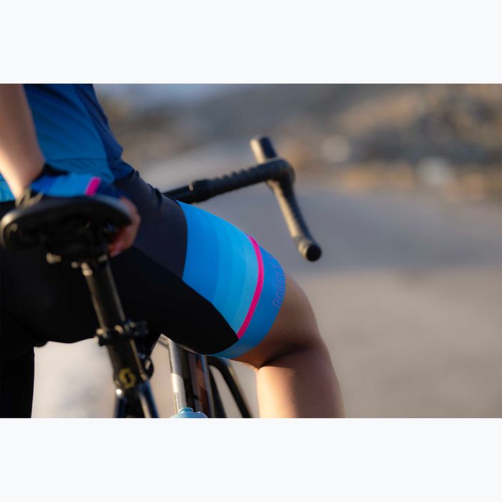Dámské cyklistické kraťasy  Rogelli Impress II Bib Short blue/pink/black 7