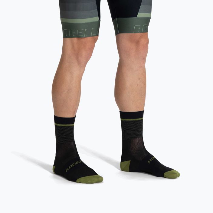Cyklistické ponožky  Rogelli Hero II green/black 2