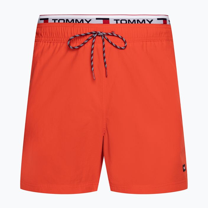 Pánské plavecké šortky  Tommy Hilfiger DW Medium Drawstring daring scarlet
