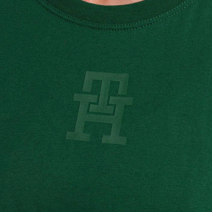 Tommy Hilfiger dámské tréninkové tričko Regular Th Monogram green 4