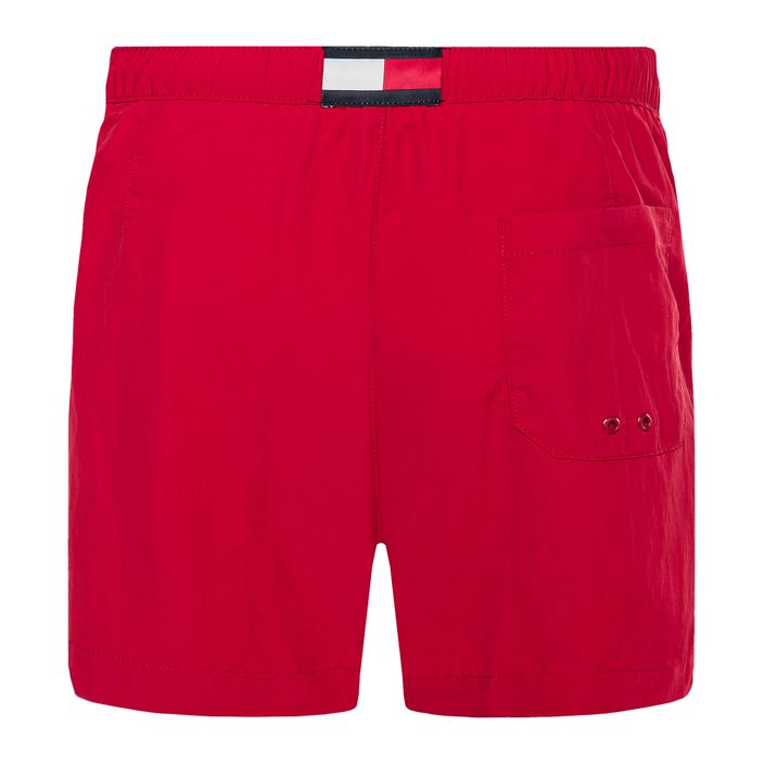 Pánské plavecké šortky Tommy Hilfiger Medium Drawstring červené 2