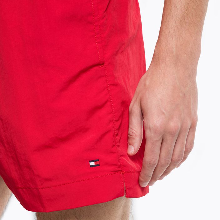 Pánské plavecké šortky Tommy Hilfiger Medium Drawstring červené 8
