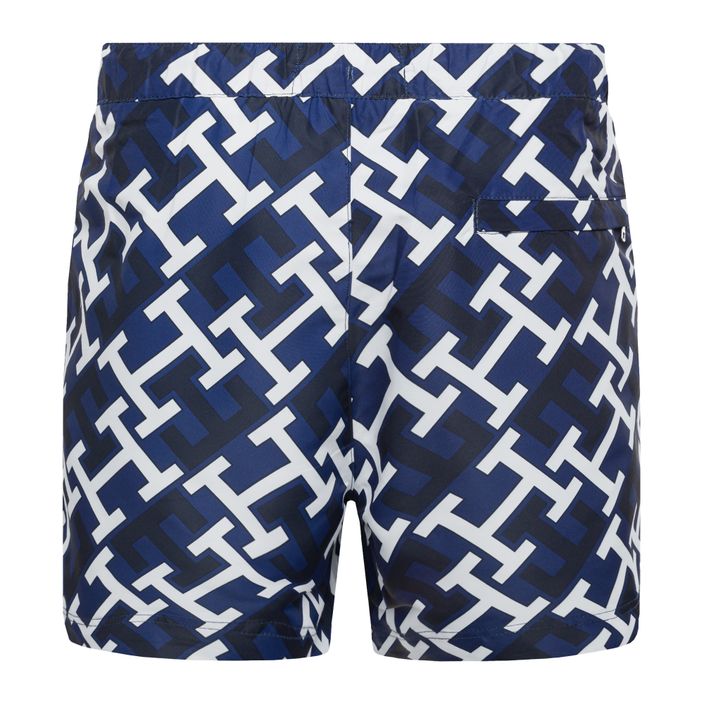 Pánské plavecké šortky Tommy Hilfiger Sf Medium Drawstring Print modré 2