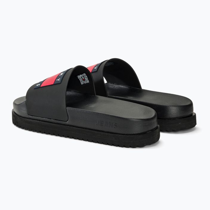 Dámské nazouváky   Tommy Jeans Elevated Flatform Slide black 3