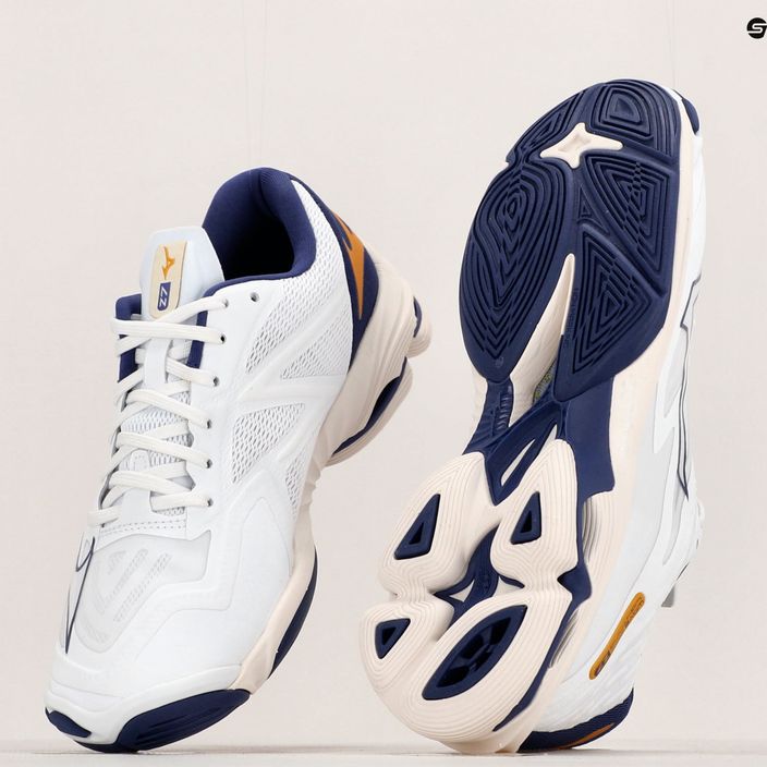 Pánská volejbalová obuv Mizuno Wave Lightning Z7 white / blue ribbon / mp gold 10