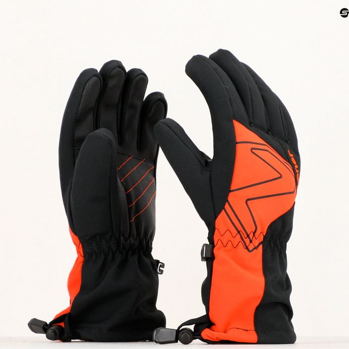 Dětské lyžařské rukavice ZIENER Laval AS AW černé, oranžové, hořlavé 3