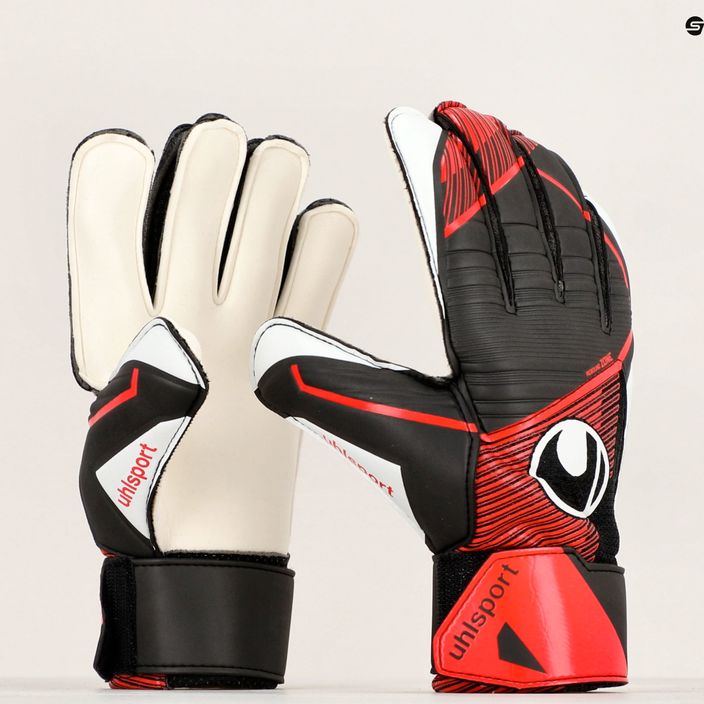Uhlsport Powerline Starter Soft brankářské rukavice černá/červená/bílá 4