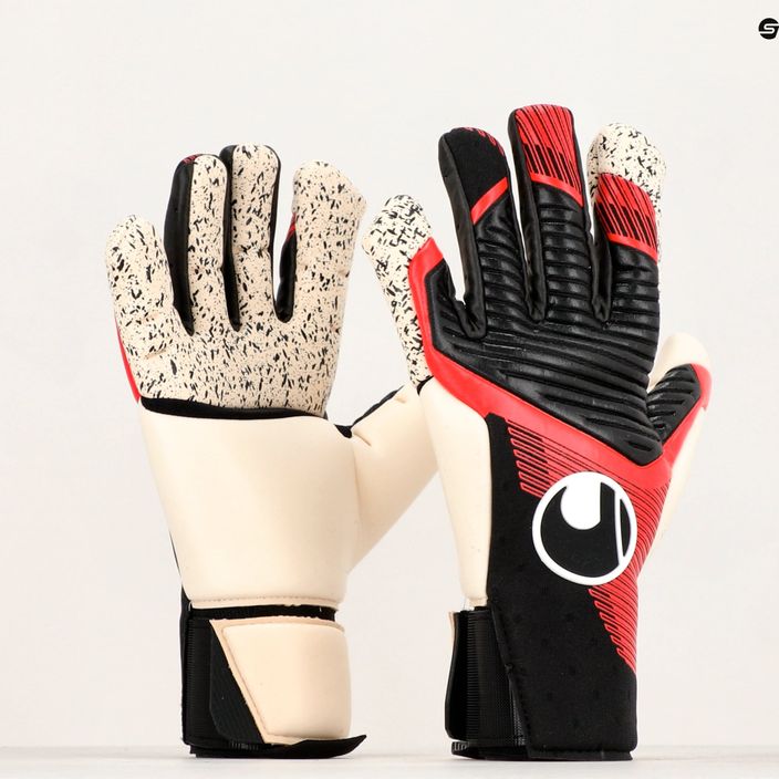 Uhlsport Powerline Supergrip+ Flex brankářské rukavice černá/červená/bílá 4