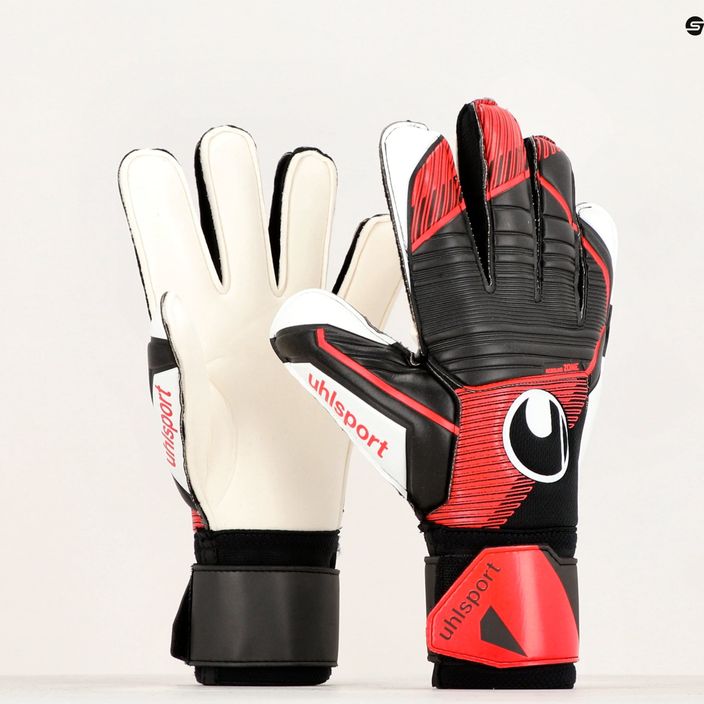 Uhlsport Powerline Soft Pro brankářské rukavice černá/červená/bílá 4