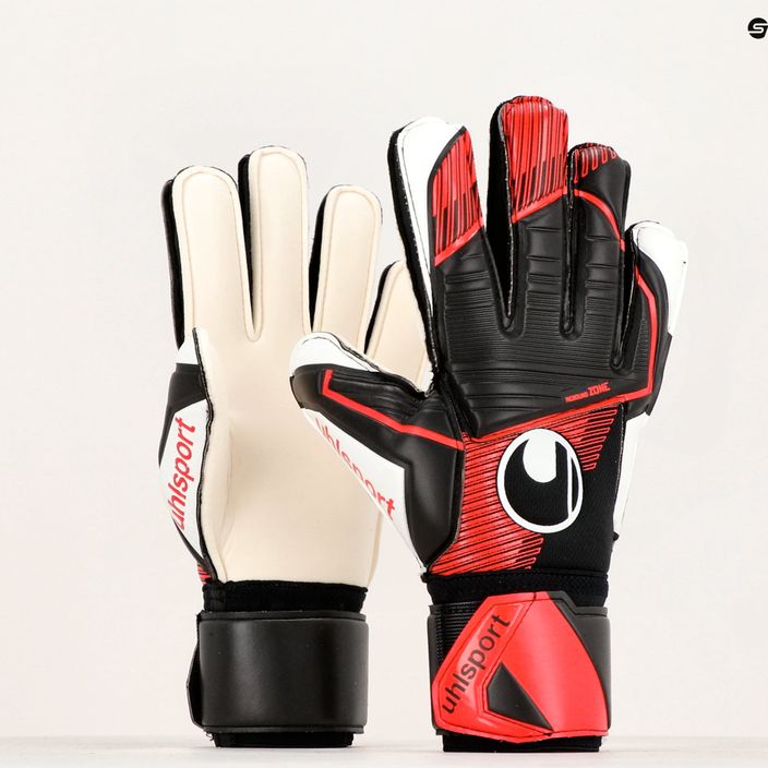 Uhlsport Powerline Supersoft brankářské rukavice černá/červená/bílá 4