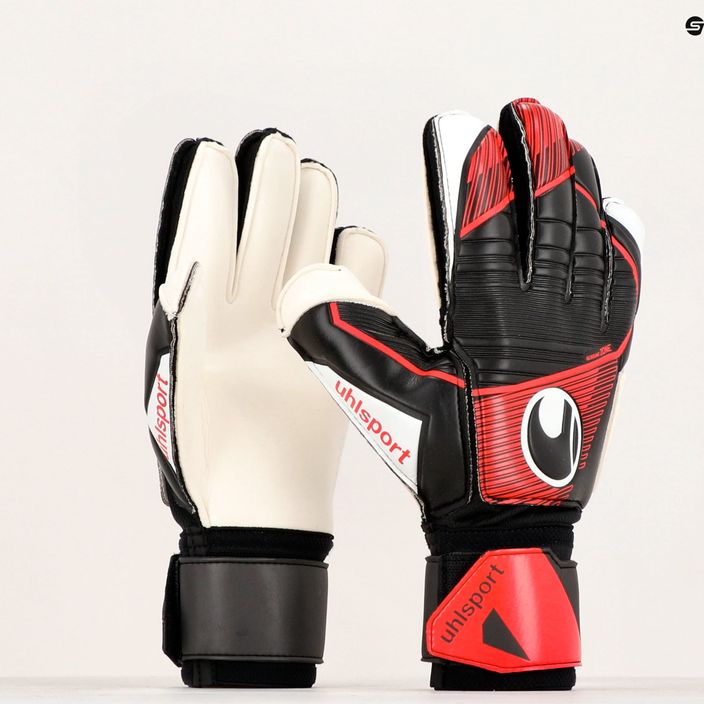 Uhlsport Powerline Soft Flex Frame brankářské rukavice černá/červená/bílá 4