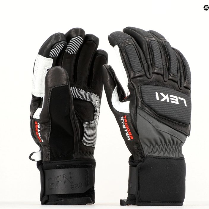 Pánské lyžařské rukavice LEKI Griffin Pro 3D black/white 9