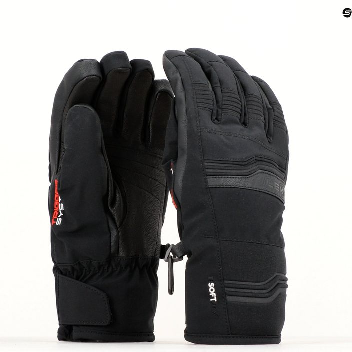 Pánské lyžařské rukavice LEKI Cerro 3D black 9