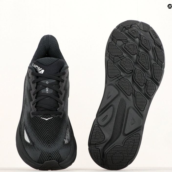 Pánské běžecké boty HOKA Clifton 9 GTX black/black 8