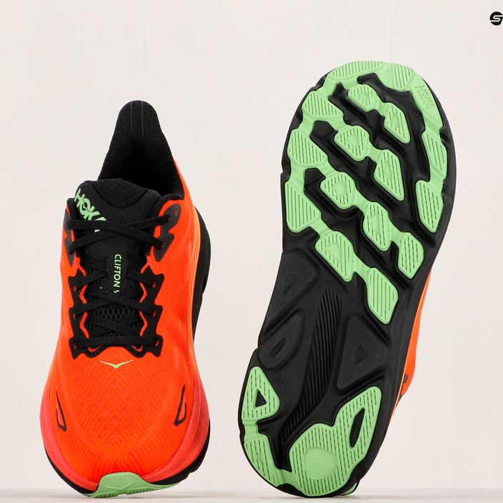 Pánská běžecká obuv HOKA Clifton 9 flame/vibrant orange 8