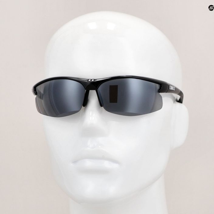 Cyklistické brýle Bliz Motion + S3 lesklá metalická černá/kouřově stříbrná zrcadlová 10
