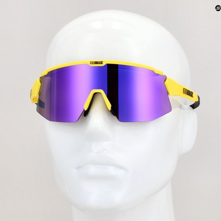 Cyklistické brýle Bliz Breeze S3+S1 matné neonově žluté/hnědé fialové multi/růžové 9