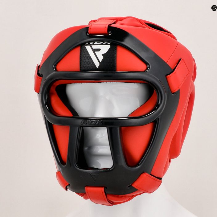 Boxerská helma RDX Guard Grill T1 červená 13