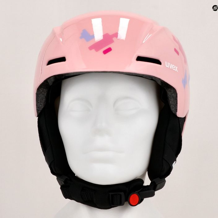 UVEX dětská lyžařská helma Viti pink puzzle 13