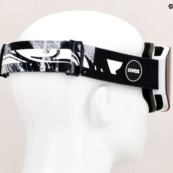 UVEX Evidnt Attract CV S2 lyžařské brýle bílé matné/zrcadlové stříbrné/žluté/čiré 6