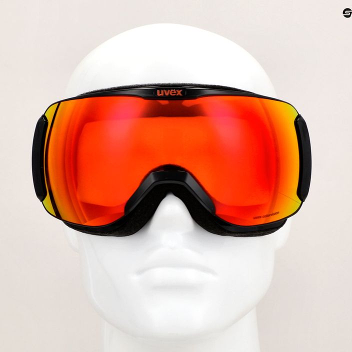 UVEX Downhill 2100 CV S2 lyžařské brýle černé lesklé/zrcadlově šarlatové/colorvision oranžové 10