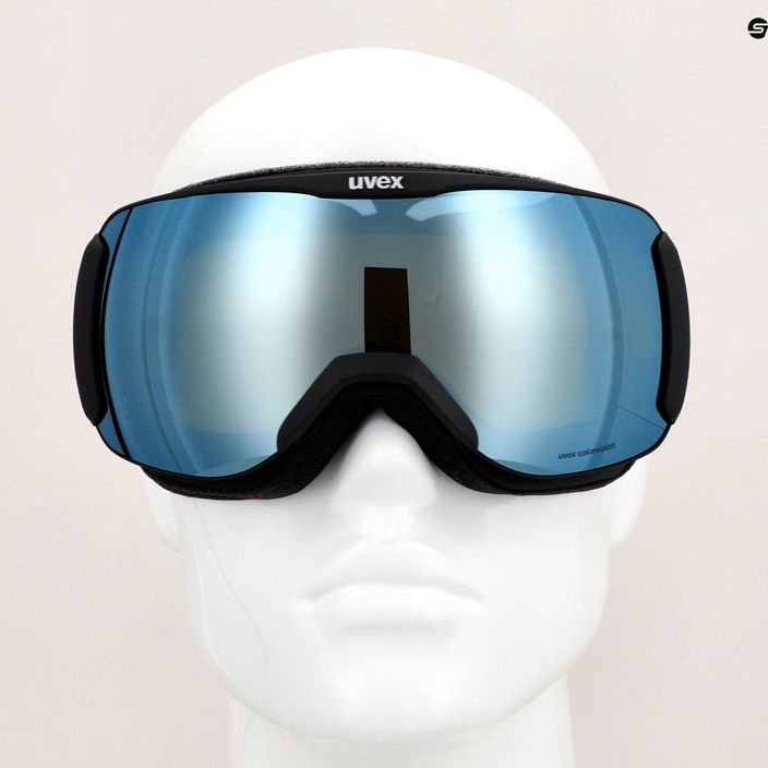 UVEX Downhill 2100 CV lyžařské brýle černé matné/zrcadlové bílé/colorvision zelené 6