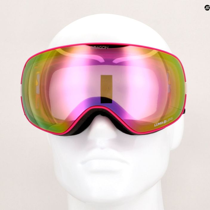 Lyžařské brýle DRAGON X2S drip/lumalens pink ion/dark smoke 12
