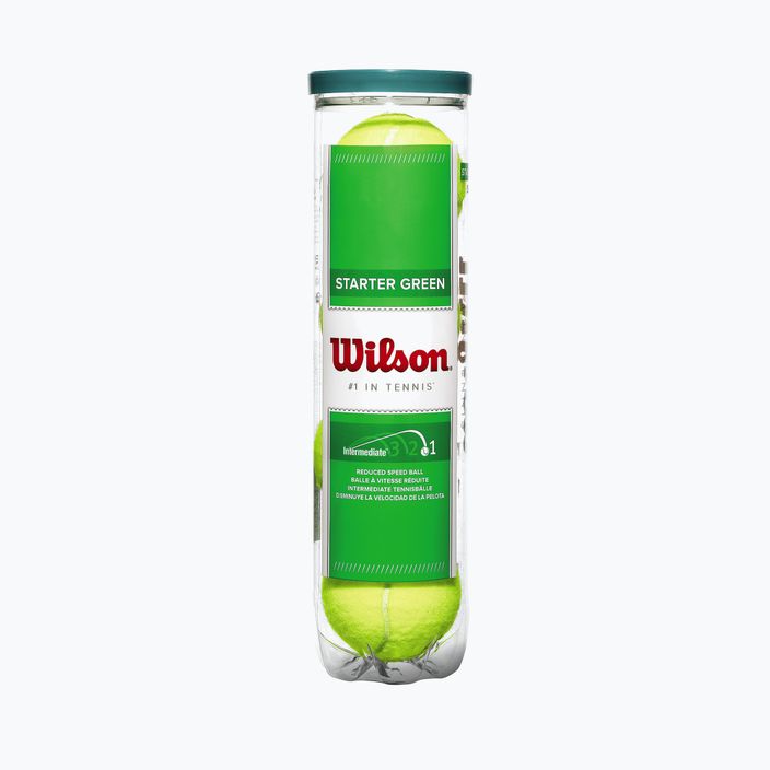 Dětská sada tenisových míčků Wilson Starter Play Green 4 ks žlutá WRT137400 2