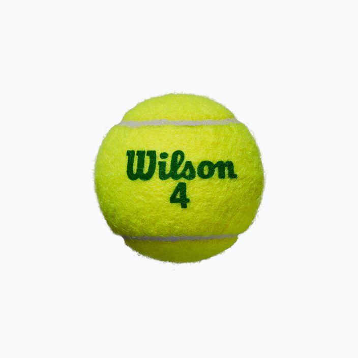 Dětská sada tenisových míčků Wilson Starter Play Green 4 ks žlutá WRT137400 3