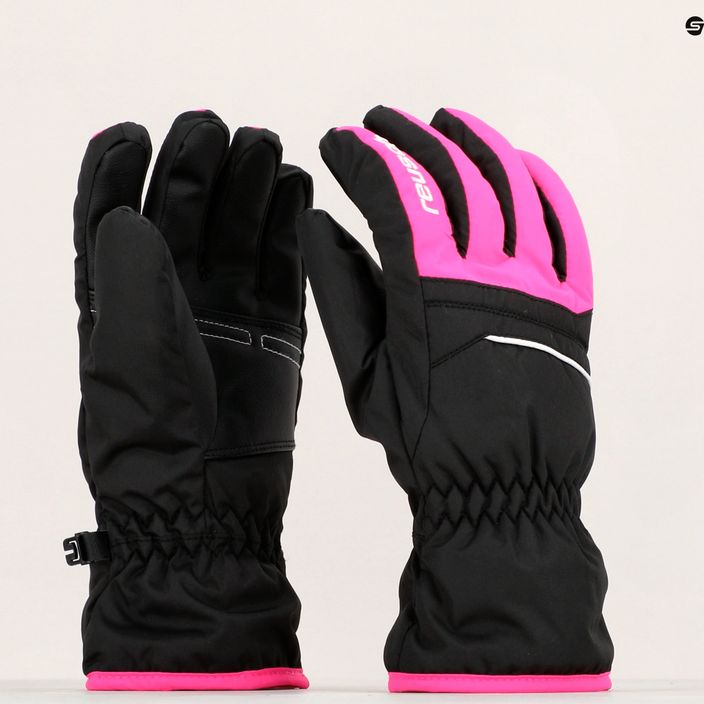 Dětské lyžařské rukavice Reusch Alan black/pink glo 10