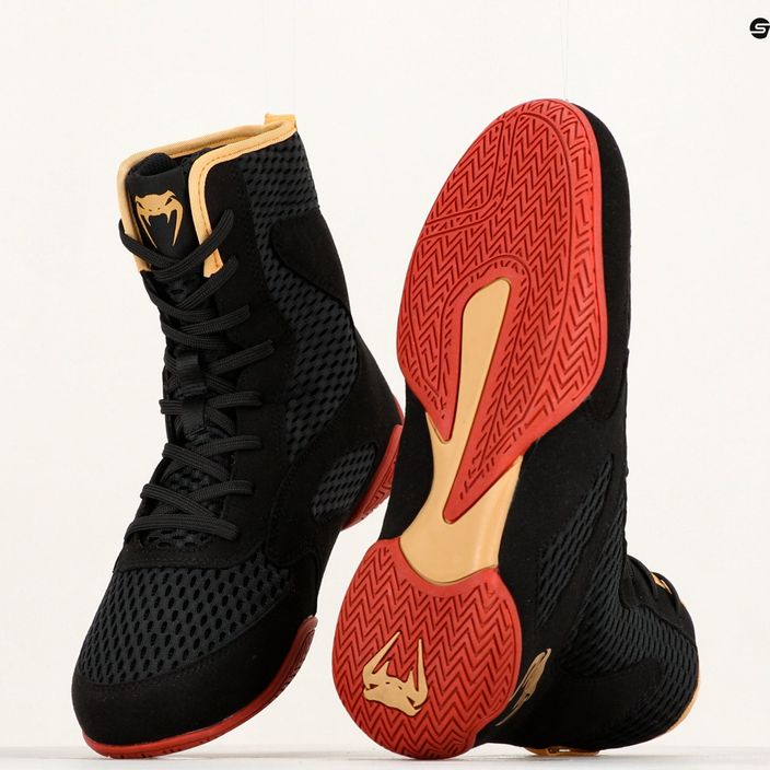 Boxerské boty Venum Contender černá/zlatá/červená 19