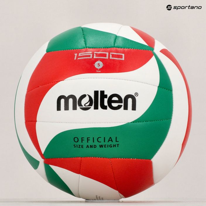 Volejbalový míčMolten V5M1500-5 white/green/red velikost 5 6