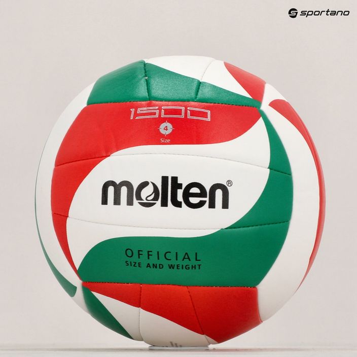 Volejbalový míčMolten V4M1500 white/green/red velikost 4 6