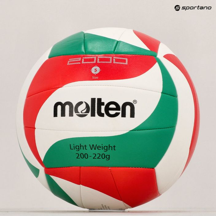 Volejbalový míčMolten V5M2000-L-5 white/green/red velikost 5 6