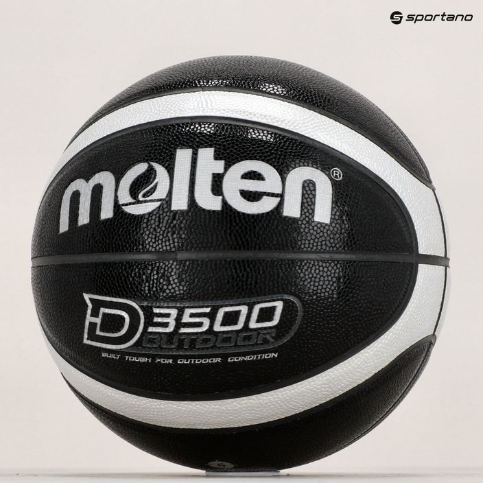 Basketbalový míč Molten B6D3500-KS black/silver velikost 6 6