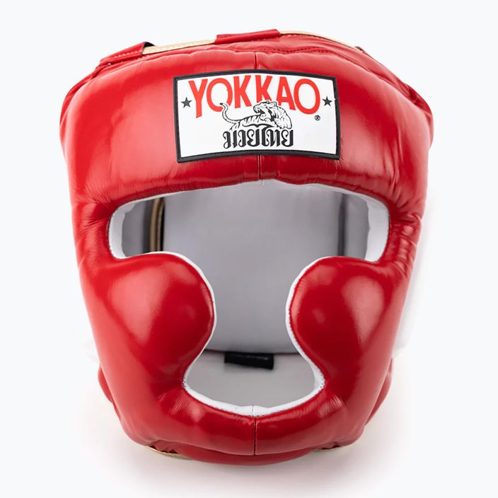 YOKKAO Training Headguard bojová sportovní přilba červená HYGL-1-2 5
