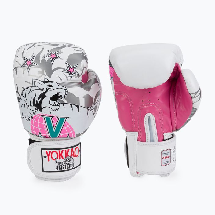 Bílé boxerské rukavice YOKKAO 90'S BYGL-90-4 3