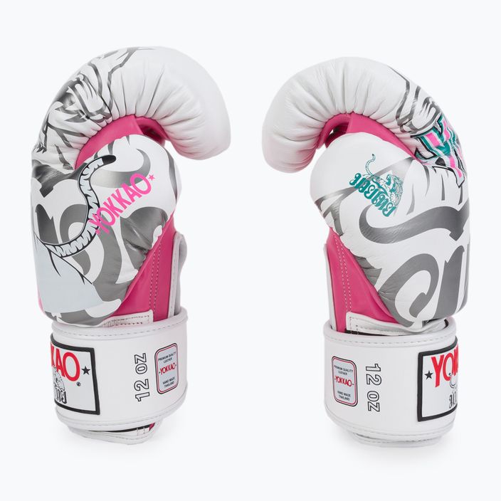 Bílé boxerské rukavice YOKKAO 90'S BYGL-90-4 4