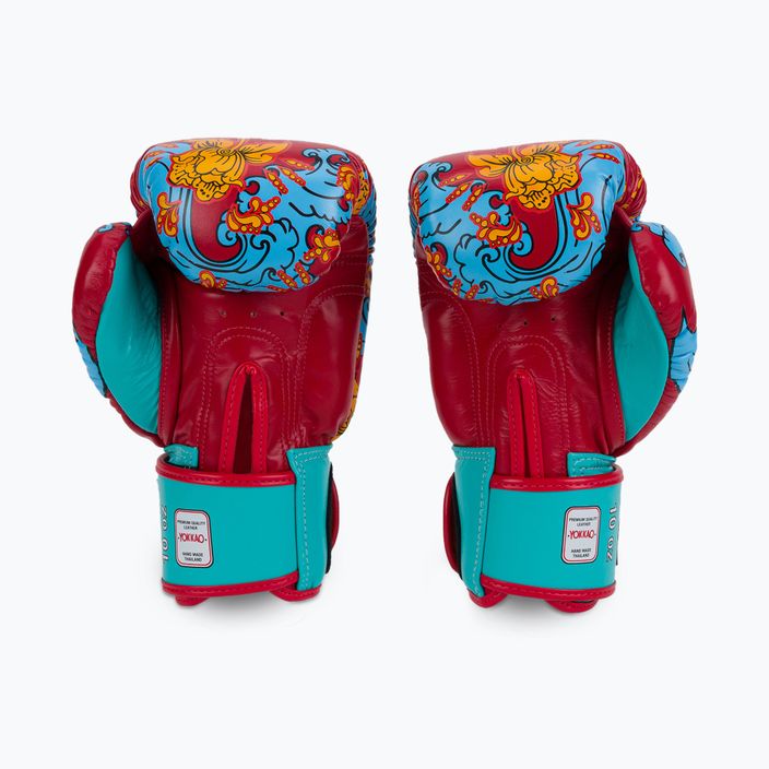 YOKKAO Havajské červené boxerské rukavice FYGL-71-2 2